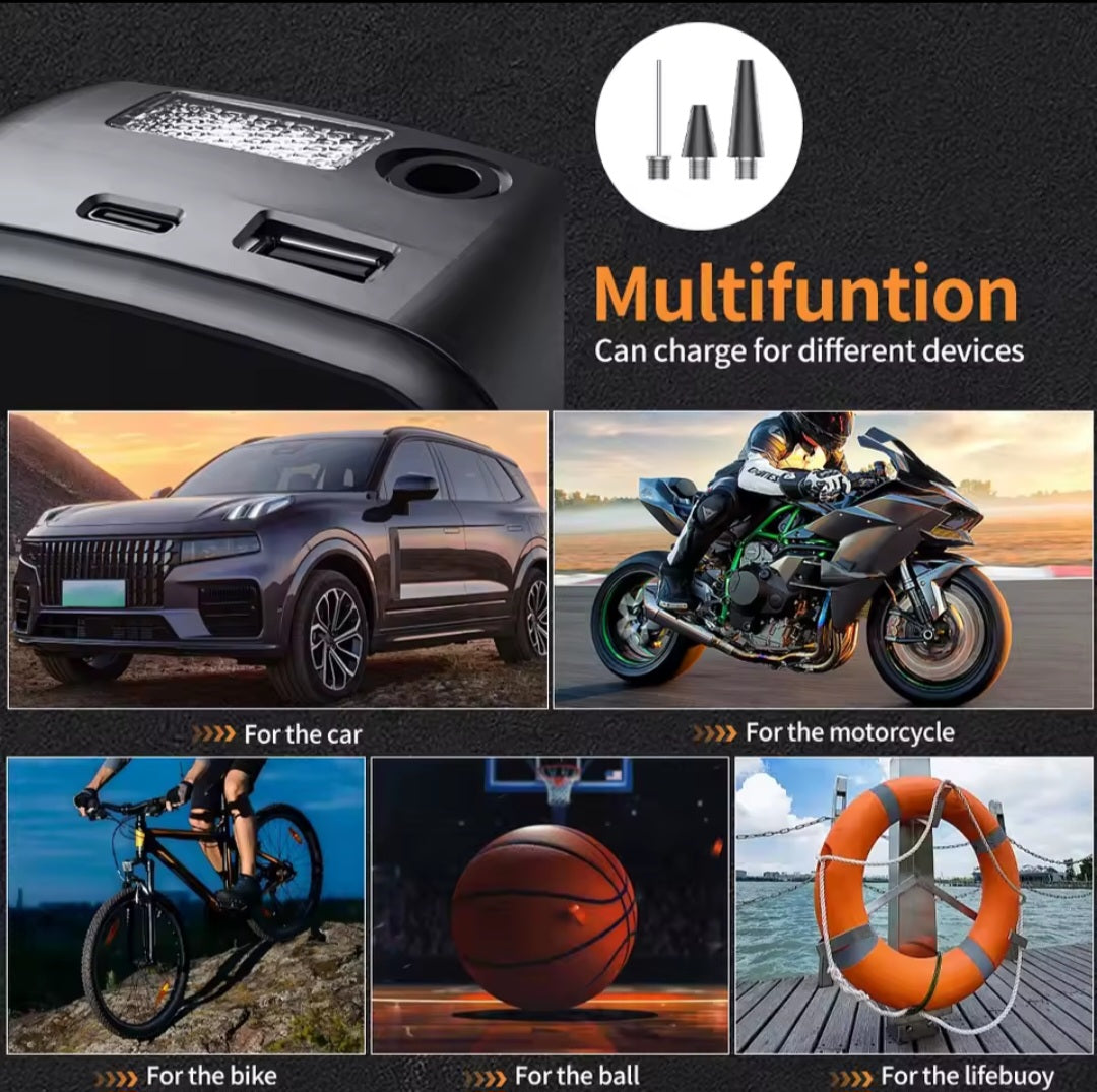 KerékMentő – Elektromos autó pumpa digitális kijelzővel