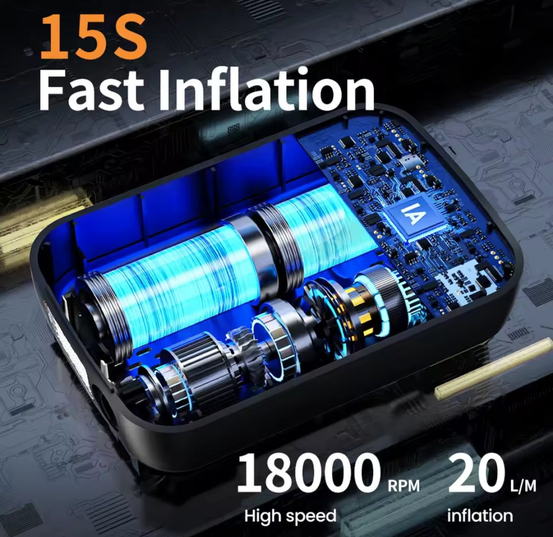 KerékMentő – Elektromos autó pumpa digitális kijelzővel